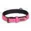 Kožený obojek Flamingo Leza růžová-XS: 24-30cm