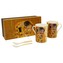 HOME ELEMENTS Sada - dva hrnky 300ml se lžičkami - Klimt Polibek zlatý