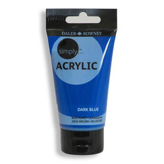 Daler - Rowney SIMPLY akrylová barva - Dark Blue 75 ml