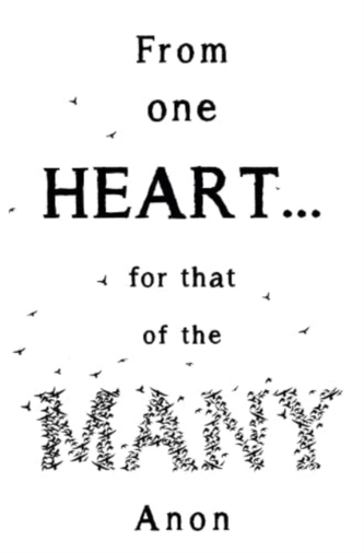 From one heart... for that of the many