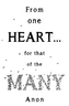 From one heart... for that of the many