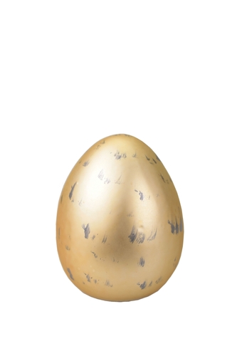 Keramické vajíčko metalické zlaté 8x6,5 cm M