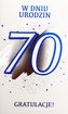 Karnet Urodziny 70