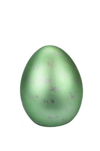 Keramické vajíčko metalické zelené 11x8,6 cm M