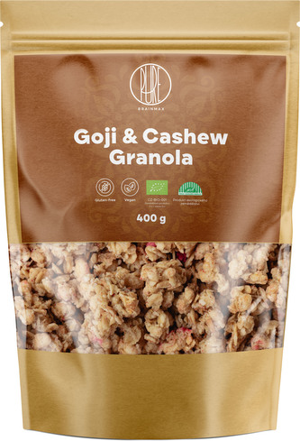 BrainMax Pure Granola, Goji a kešu, BIO, 400g