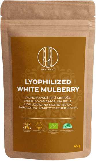 BrainMax Pure Lyofilizovaná moruše bílá, BIO, 45 g