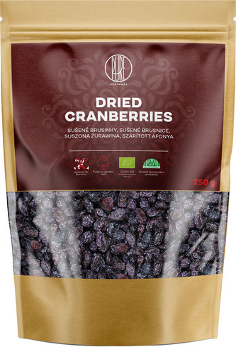 BrainMax Pure Cranberries, Brusinky, BIO, 250 g