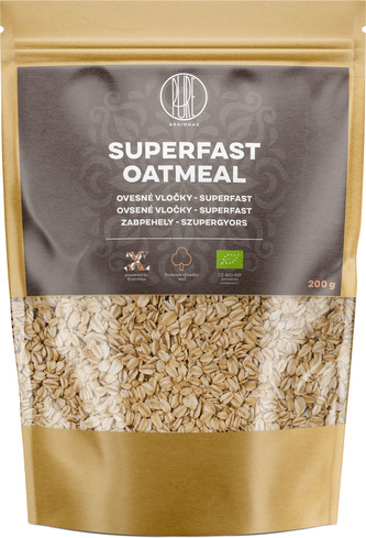 BrainMax Pure Superfast Ovesné Vločky BIO, 200 g