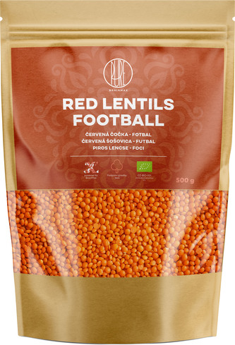 BrainMax Pure Čočka, červená ,,fotbal", BIO, 500 g