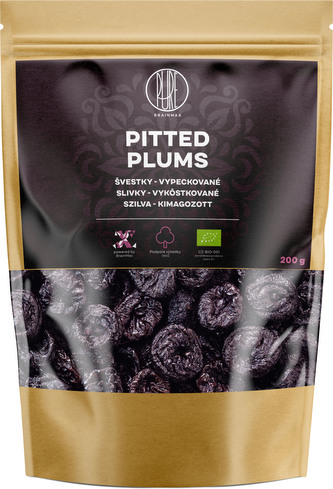 BrainMax Pure Švestky sušené vypeckované BIO, 200 g BrainMax Pure Švestky sušené vypeckované BIO, 200 g