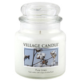 Sviečka v sklenenej dóze Village Candle, Čistá bielizeň, 454 g
