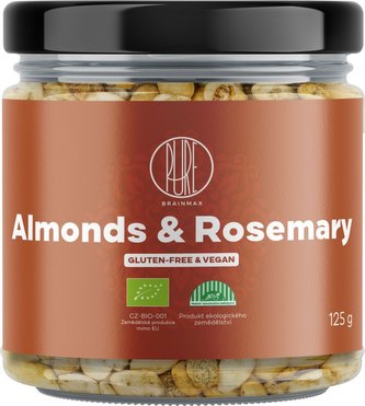 BrainMax Pure Almonds&Rosemary (mandle s rozmarýnem), BIO, 125 g