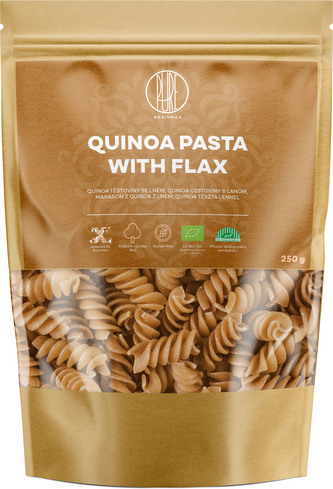 BrainMax Pure Cestoviny z quinoy s ľanom - špirály, BIO, 250 g