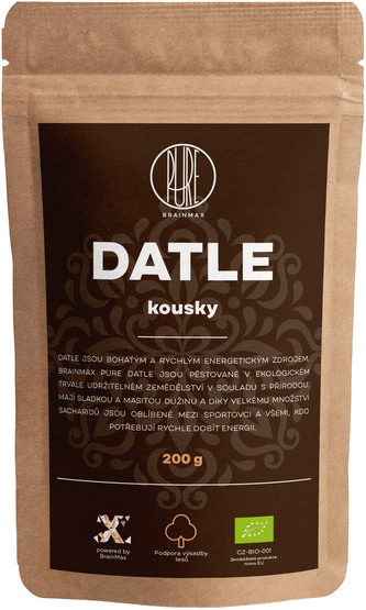 BrainMax Pure Datle sušené kousky BIO, 200 g BrainMax Pure Datle sušené kousky BIO, 200 g