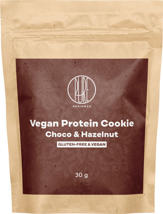BrainMax Pure Vegan Protein Cookie, Mléčná čokoláda & Lískový ořech, 30 g