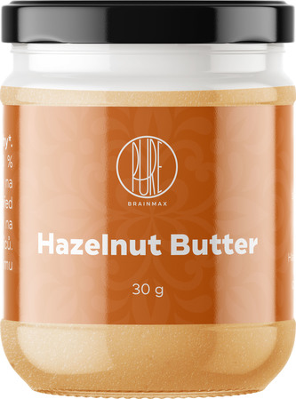 BrainMax Pure Hazelnut Butter, 100% Lískooříškový krém, BIO, 30 g BrainMax Pure Hazelnut Butter, 100% Lískooříškový krém, BIO, 30 g