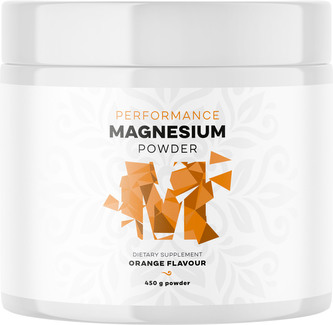Performance Magnesium Powder Pomeranč (hořčík bisglycinát), nová méně sladká verze,  450 g