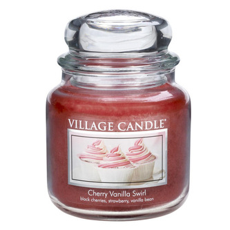 Svíčka ve skleněné dóze Village Candle, Višeň a vanilka, 454 g