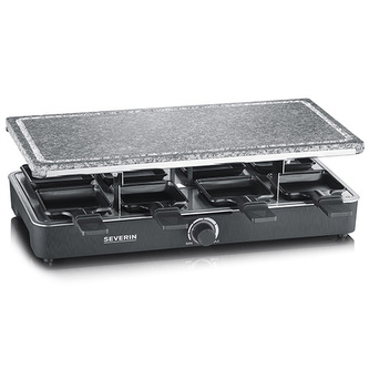Gril Severi, RG 2378, raclette, přírodní kámen, 8 pánviček, plocha na grilování 46 x 23 cm, 1300 W