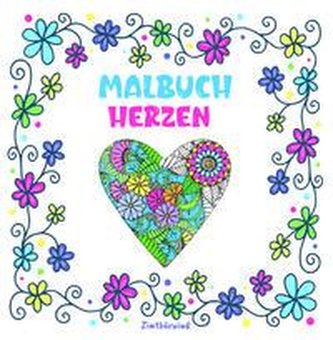 Mandala Malbuch für Erwachsene und Kinder ab 10 Jahren mit Blumen und Herzen