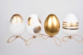 Vajíčko zápich zlaté 6 cm, sada 6 ks