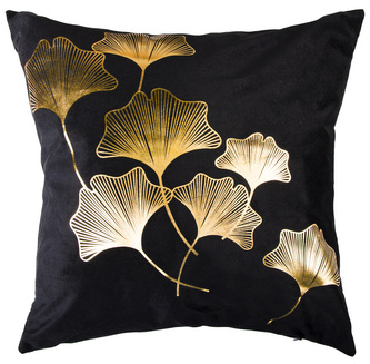 Polštář GOLD GINKO černá 40x40 cm Essex