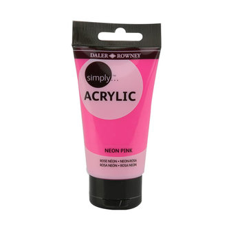 Daler - Rowney SIMPLY akrylová barva - Neon Pink 75 ml