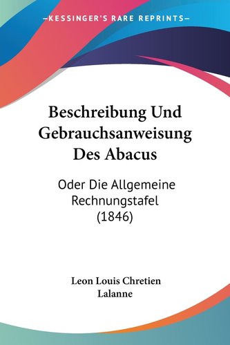 Beschreibung Und Gebrauchsanweisung Des Abacus
