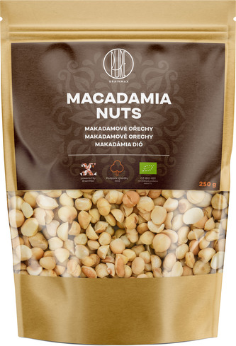 BrainMax Pure Makadamové ořechy BIO, 250 g BrainMax Pure Makadamové ořechy BIO, 250 g