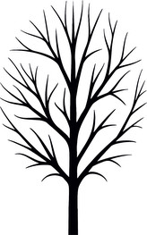 Strom - plastová šablona 443 Rozměr: C 14,5x14,5cm