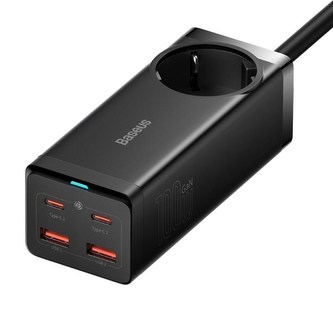 Baseus GaN5 Pro rychlonabíjecí stolní adaptér 2x USB-C + USB-A + HDMI 67W 1.5m kabel černá