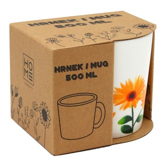 HOME ELEMENTS Hrnek 500 ml, Slunečnice