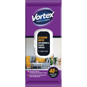 VORTEX vlhčené ubrousky na Dřevo a plast  48 ks