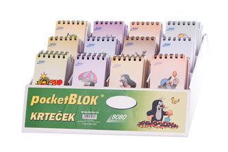 Pocket blok KRTOK 55 x 85 mm. 12 motívov - 1 kus