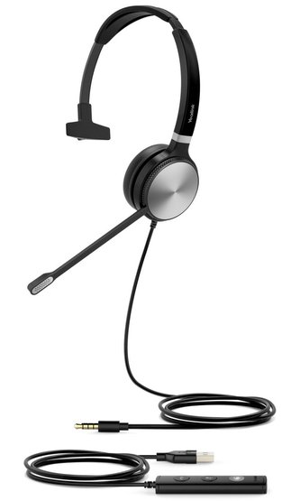 Yealink UH36 Mono náhlavná súprava, jednoušová, USB redukcia, 3,5mm jack