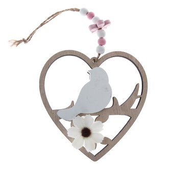 Dřevěná závěsná jarní dekorace, 12/144