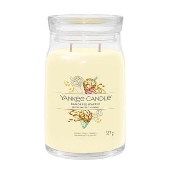 YANKEE CANDLE Banoffee Waffle svíčka 567g / 2 knoty (Signature velký)