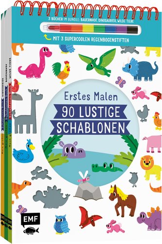 Erstes Malen - 90 lustige Schablonen (ab 3 Jahren)