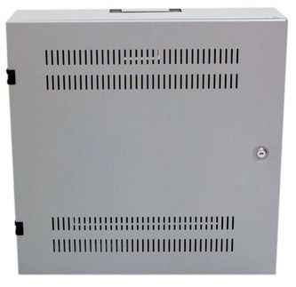 LEXI-Net 19" nástenný vertikálny rozvádzač SOHO 2U+4U, šírka 540mm, hĺbka 170mm, perforované dvere, sivý