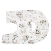 Povlak na kojící polštář ve tvaru C New Baby XL Sloníci bílo-šedý