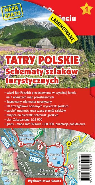 Tatry Polskie. Schematy szlaków turystycznych wyd. laminowane wyd. 3