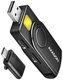 AXAGON kapesní čtečka kontaktních smart karet USB-C (eObčanka) / SD,MicroSD,SmartCard,SIM/ CRE-SMP2A / USB 2.0