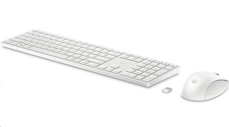 HP 650 Wireless Keyboard & Mouse- CZ klávesnice a myš, bílá