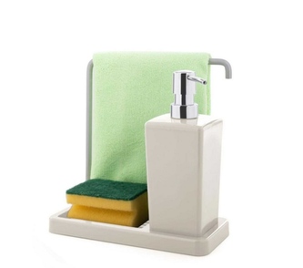 Dávkovač na mýdlo se stojánkem béžový 21x10x20cm