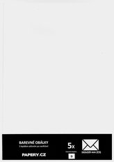 barevná obálka 162X229 BÍLÁ, 5 kusů, 130gm2, olizová