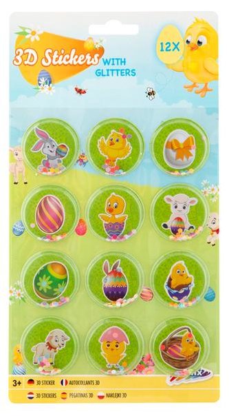 Samolepky Velikonoční 3D třpytivé