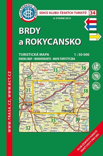 KČT 34 Brdy a Rokycansko 1:50 000 / 7.vydání 2017