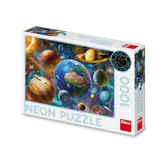 Puzzle 1000 Planety neon