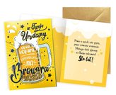 Karnet B6 konfetti Urodziny browar