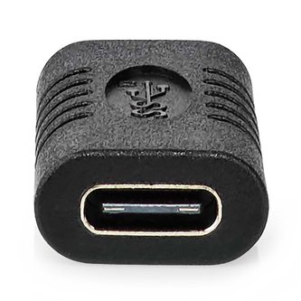 NEDIS USB adaptér/ USB 3.2 Gen 2/ USB-C zásuvka/ USB-C zásuvka/ 10 Gbps/ čierny